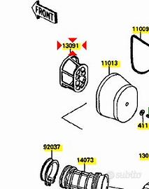 Supporto filtro aria Kawasaki KLR 650 130911473
