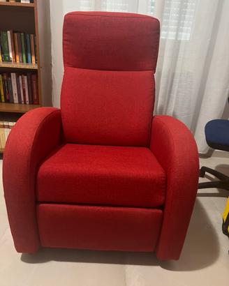 Potrona reclinabile colore rosso