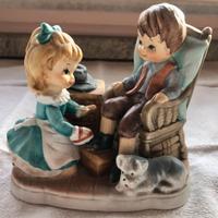 STATUETTA CERAMICA - BIMBA LUSTRASCARPE.