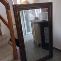 Specchio cornice in legno bronzo
