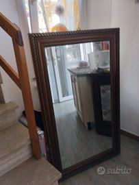 Specchio cornice in legno bronzo