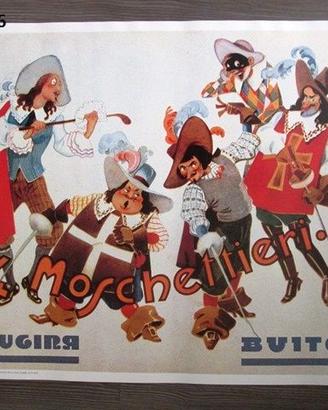 Poster pubblicitario I 4 MOSCHETTIERI - PERUGINA