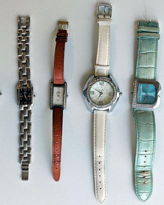 Lotto 5 orologi da donna + cinturini e ricambi