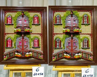 Quadri in rilievo in legno fatti a mano