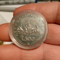 500lire non argento 