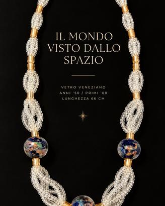 Collana vetro Veneziano vintage mondi anni 50 60