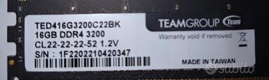 Ram ddr4 16 gb 3200 hz