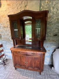 Coppia di credenze in legno da salotto