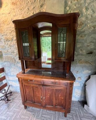 Coppia di credenze in legno da salotto