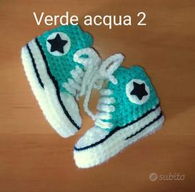 Scarpine uncinetto per neonati, personalizzabili