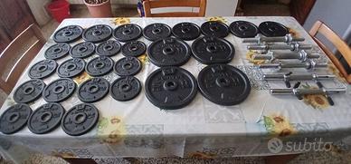 Set manubri cromati + 50kg di ghisa