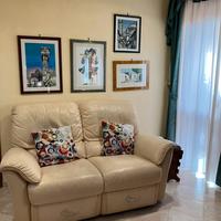 Divano pelle beige ‘Divani & Divani’