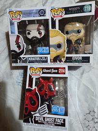 Lotto Funko Pop Kratos Eivor Ghost Face