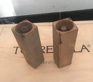 2 porta campioni di olio in legno con bottigliette