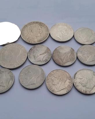 Lotto monete serie Impero Vittorio Emanuele III 