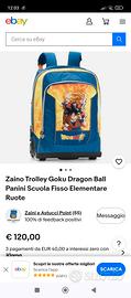 zaino di dragon ball nuovo