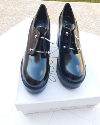 Alesya Scarpe donna stringate nere nr. 38 pelle