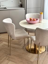 Set Westwing tavolo 90cm + 4 sedie - come nuovo