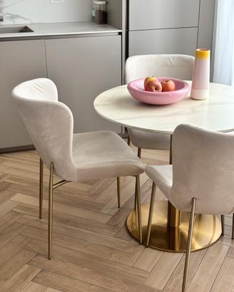 Set Westwing tavolo 90cm + 4 sedie - come nuovo