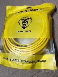 Cavo USB-C 10 Metri Cobratether Giallo Dritto ango