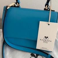 Borsetta azzurra in pelle