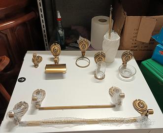 set accessori bagno completo ottone