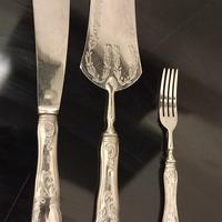 posate per dolce in argento del 1956