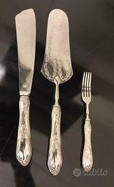 posate per dolce in argento del 1956