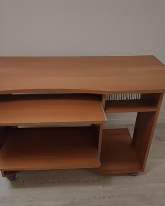 GRANDE TAVOLO PORTA COMPUTER A PIÙ SCOMPARTI