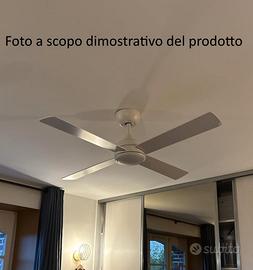 Ventilatore da soffitto con luce, 122cm bianco