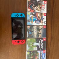 Nitendo switch con 5 giochi