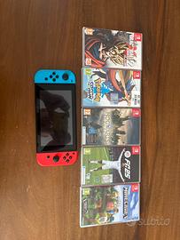 Nitendo switch con 5 giochi