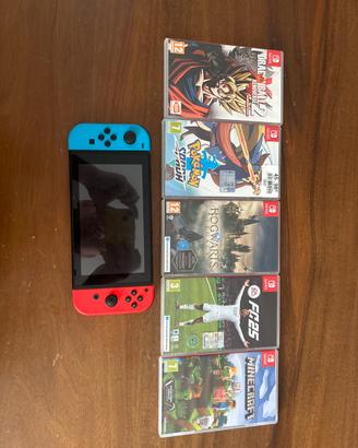 Nitendo switch con 5 giochi