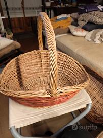 Cesto in vimini 53 cm x 39 cm e alto 20 cm, nuovo
