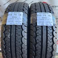 2 PNEUMATICI NUOVI 215/75 R16C KENDA ESTIVE