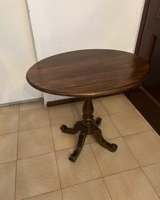 Tavolino ovale antico in noce