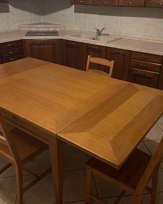 Tavolo allungabile in legno massello