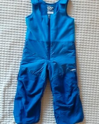 Tuta/salopette sci bambino 4 anni bicolore