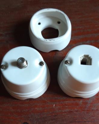 Elettricità materiale prese ceramica vintage Gamb