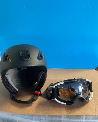 Kit sci snowboard casco Zerorh maschera Uvex Siux