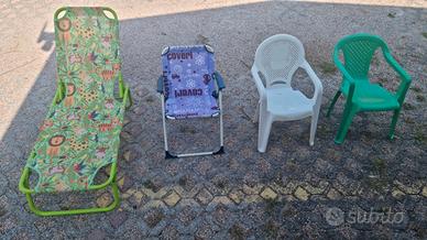 sedie seggiole sdraio bambini