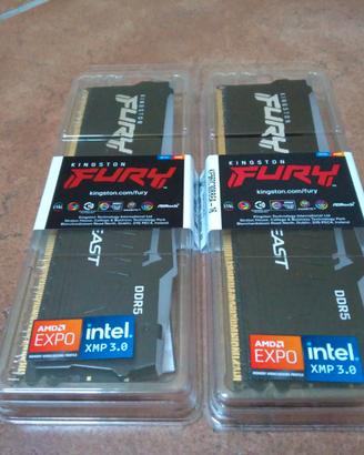 RAM DDR5 Kingston Fury Beast RGB 6000 Mhz CL30