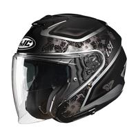 CASCO JET I31 IONA NERO GREIGIO LUCIDO HJC MC8