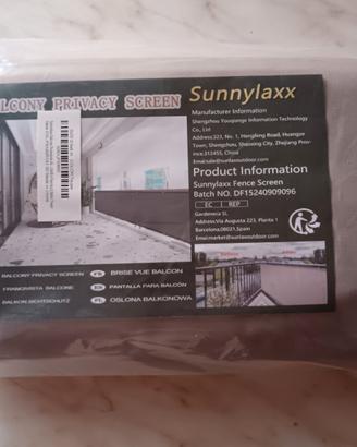 N. 3 Teli Frangivista Balcone 600x90 cm - NUOVI