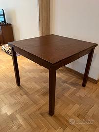 Tavolo da pranzo in legno massello allungabile 90x
