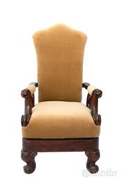 Trono/Poltrona in mogano, Italia, '700