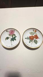 2 Piatti Hutschenreuther Rose Redouté 16 cm diam.