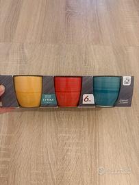 6 Tazzine caffé e 2 Tazze da thé