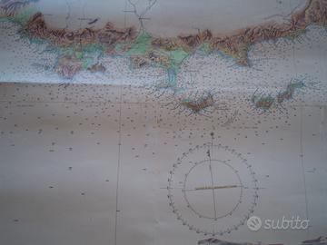 Marseille To Agay Road - Carta Nautica anni '60