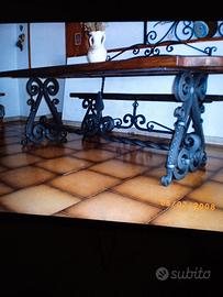 TAVOLO IN FERRO BATTUTO